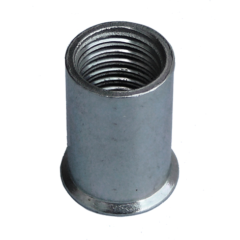 Riveting nuts M 6 Al 0,5-3,0 open with reduced head 90°